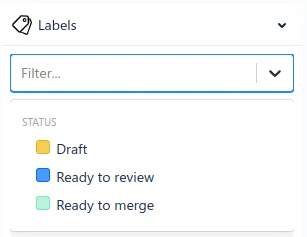 Bitbucket pull request marked as draft using label and failing merge check