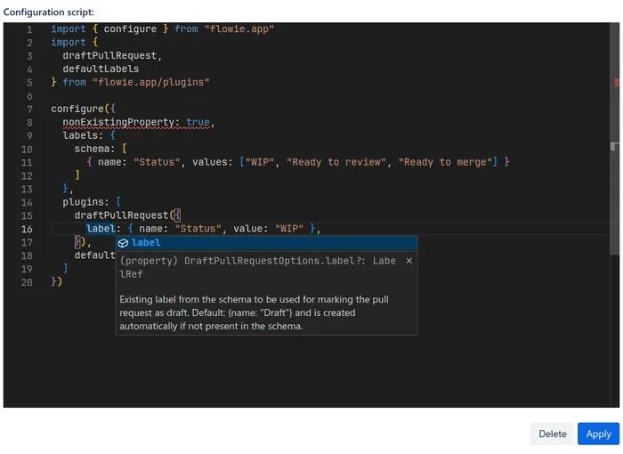 Editor example