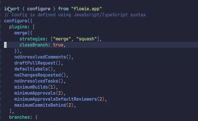Flowie configuration as code