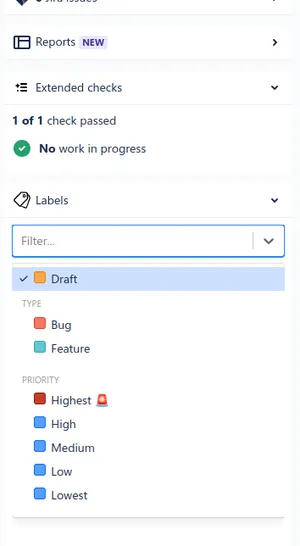 Label select
