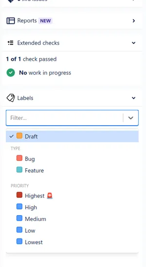 Label select