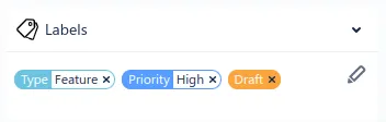 Labels quick remove mode