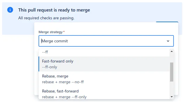 Merge dialog