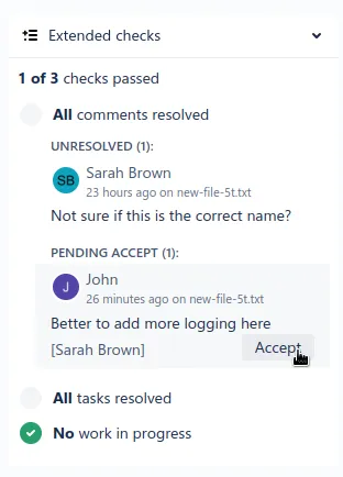 Pending comments