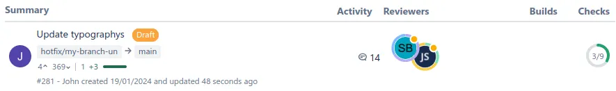 Pull request re-review indication